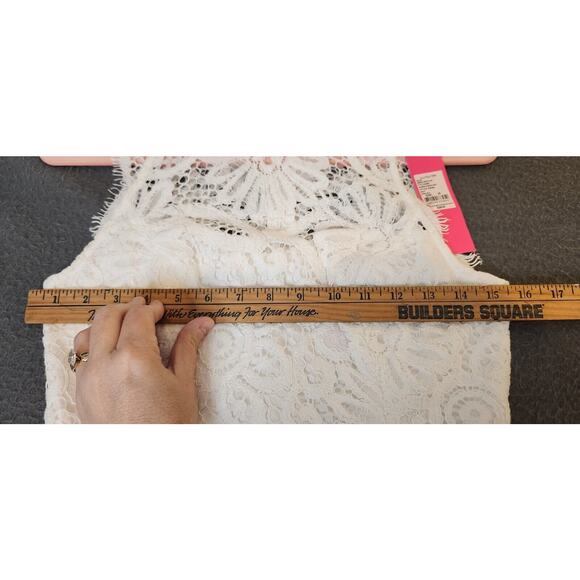 Lilly Pulitzer Sharice Stretch Shift Dress Lace Coral Bay Blue Pink Sz 00 NWT - Picture 5 of 11